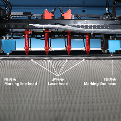 Four Laser heads + 2 Line Marking Device