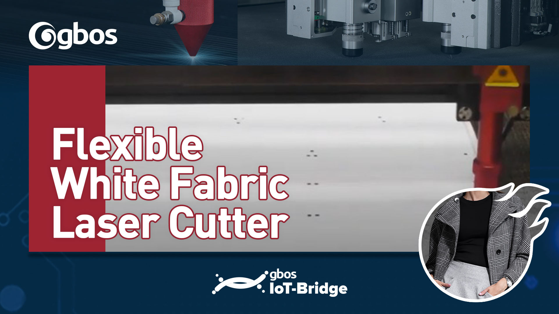 Flexible White Fabric CO2 Laser Cutting Machine