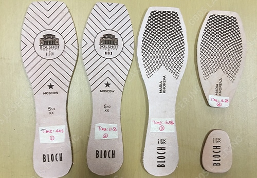 Marquage au laser des semelles de chaussure de ballet