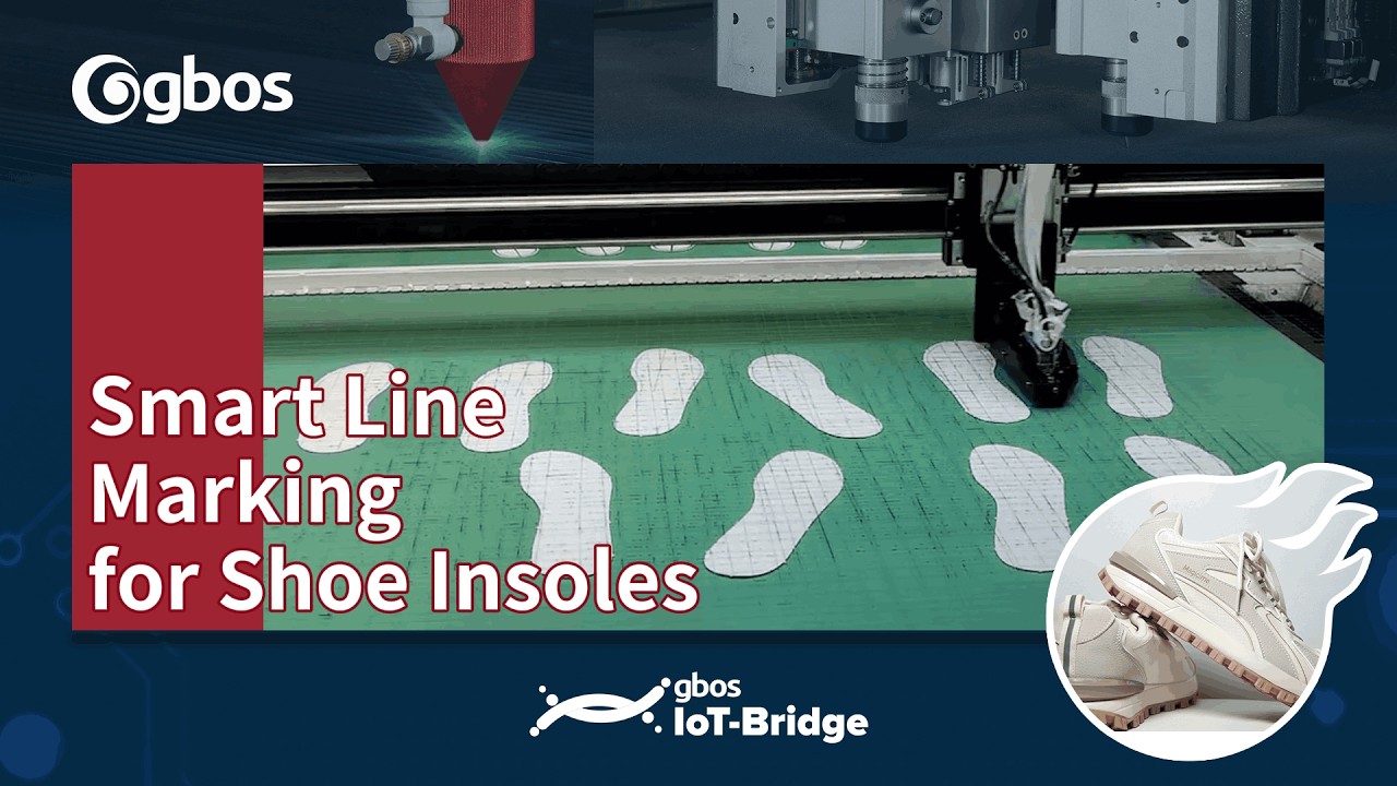 Smart line marking for shoe insoles